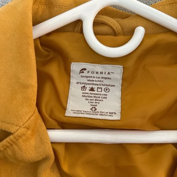 Mustard Suede Fringe Jacket - Picture 5 of 5